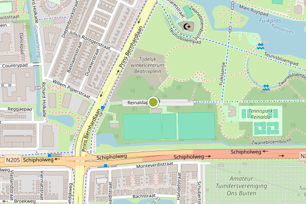 Ambulance-melding op Reinaldapad, Haarlem op 9 juni, kaart-overzicht
