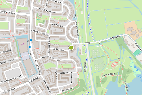 Ambulance-melding op Pearl S. Buckstraat, Haarlem op 9 juni, kaart-overzicht