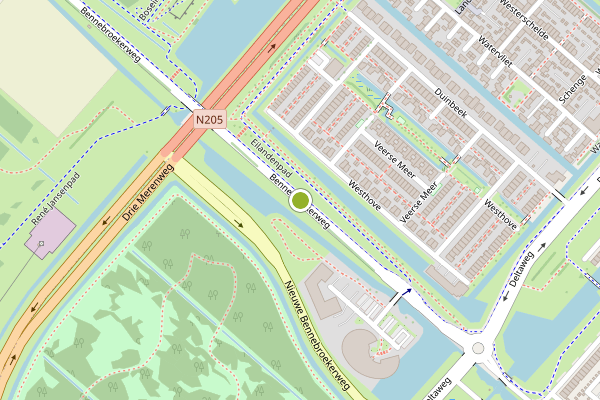 Ambulance-melding op Bennebroekerweg, Hoofddorp op 9 juni, kaart-overzicht