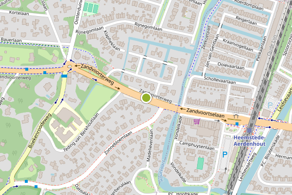 Ambulance-melding op Zandvoorterweg, Aerdenhout op 10 juni, kaart-overzicht