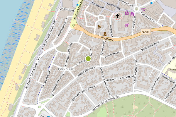 Ambulance-melding op Oosterparkstraat, Zandvoort op 10 juni, kaart-overzicht