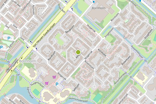 Ambulance-melding op Alholm, Hoofddorp op 10 juni, kaart-overzicht
