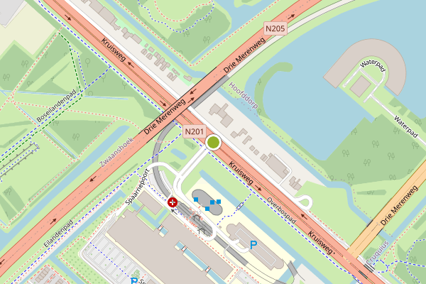 Ambulance-melding op Spaarnepoort, Hoofddorp op 10 juni, kaart-overzicht