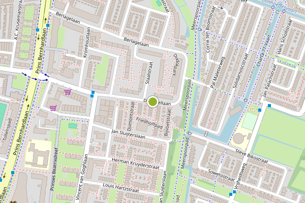 Ambulance-melding op De Bazellaan, Haarlem op 11 juni, kaart-overzicht