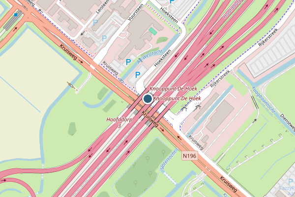 Politie-melding op Kruisweg, Hoofddorp op 12 juni, kaart-overzicht