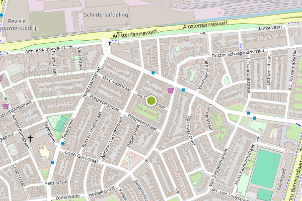 Ambulance-melding op Da Costastraat, Haarlem op 13 juni, kaart-overzicht
