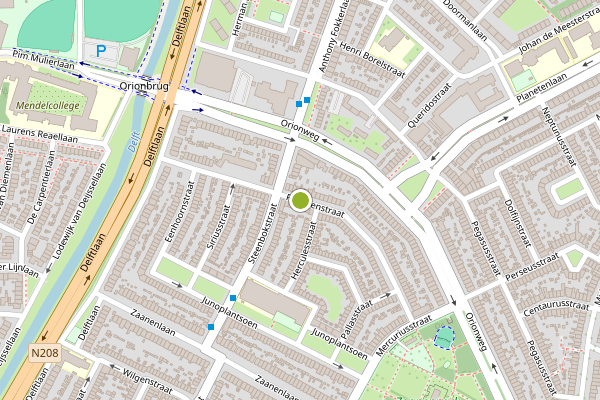 Ambulance-melding op Pleiadenstraat, Haarlem op 13 juni, kaart-overzicht