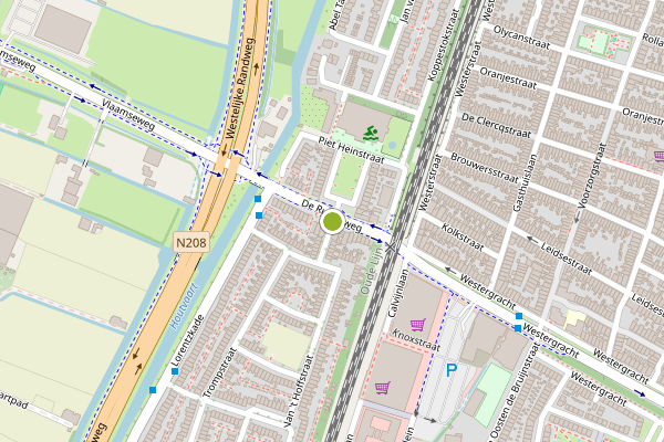Ambulance-melding op Banckertstraat, Haarlem op 13 juni, kaart-overzicht