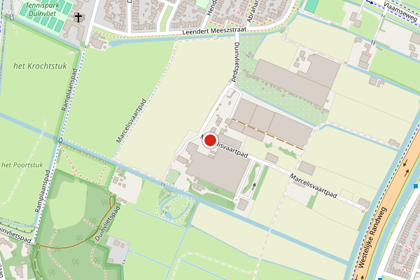 Brandweer-melding op Marcelisvaartpad, Haarlem op 13 juni, kaart-overzicht