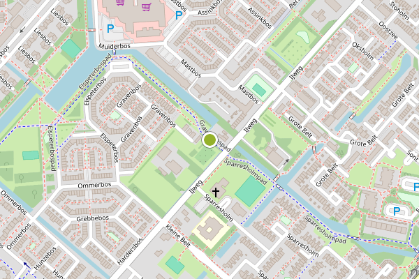 Ambulance-melding op Gravenbospad, Hoofddorp op 13 juni, kaart-overzicht
