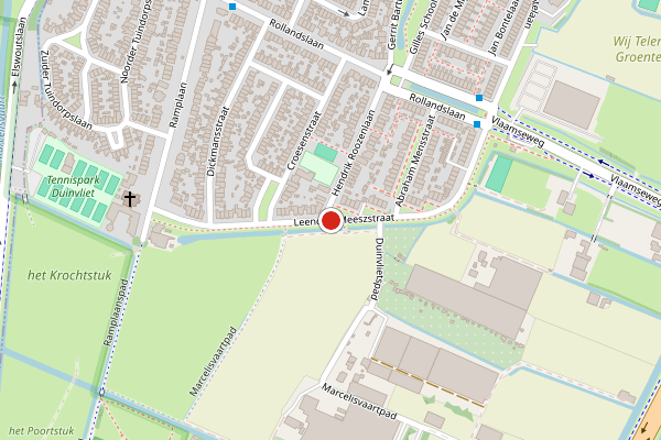 Brandweer-melding op Leendert Meeszstraat, Haarlem op 13 juni, kaart-overzicht
