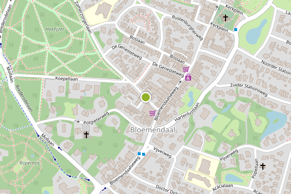 Ambulance-melding op Zomerzorgerlaan, Bloemendaal op 14 juni, kaart-overzicht