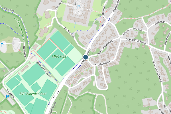 Politie-melding op Brederodelaan, Bloemendaal op 14 juni, kaart-overzicht