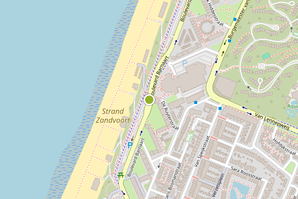 Ambulance-melding op Boulevard Barnaart, Zandvoort op 14 juni, kaart-overzicht