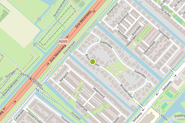 Ambulance-melding op Brouwersdam, Hoofddorp op 14 juni, kaart-overzicht