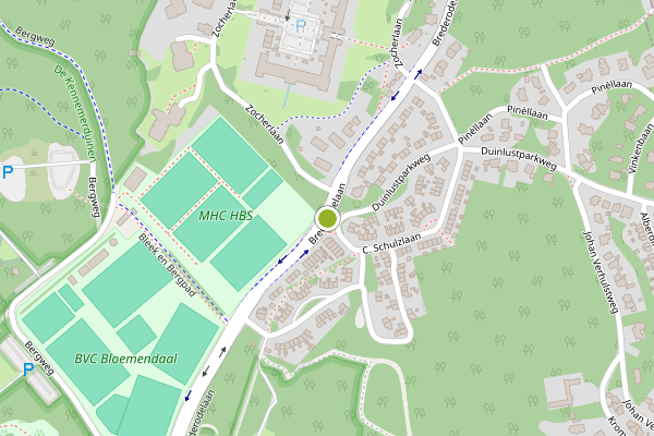 Ambulance-melding op Brederodelaan, Bloemendaal op 15 juni, kaart-overzicht