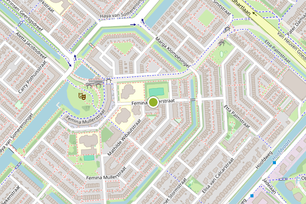 Ambulance-melding op Femina Mullerstraat, Hoofddorp op 15 juni, kaart-overzicht
