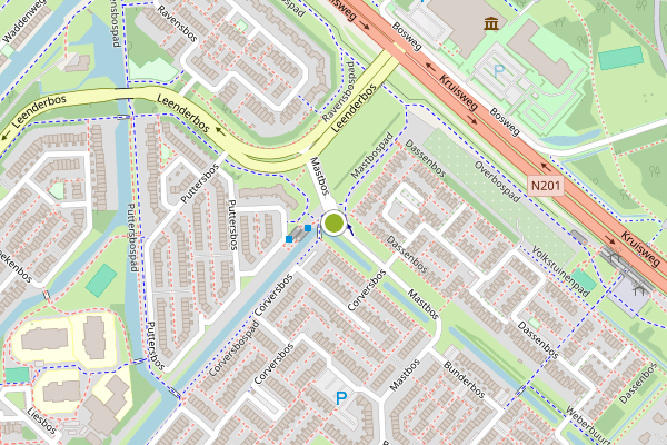 Ambulance-melding op Mastbos, Hoofddorp op 15 juni, kaart-overzicht