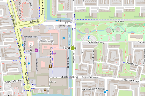 Ambulance-melding op Floridastraat, Haarlem op 15 juni, kaart-overzicht