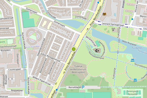 Ambulance-melding op Prins Bernhardlaan, Haarlem op 16 juni, kaart-overzicht