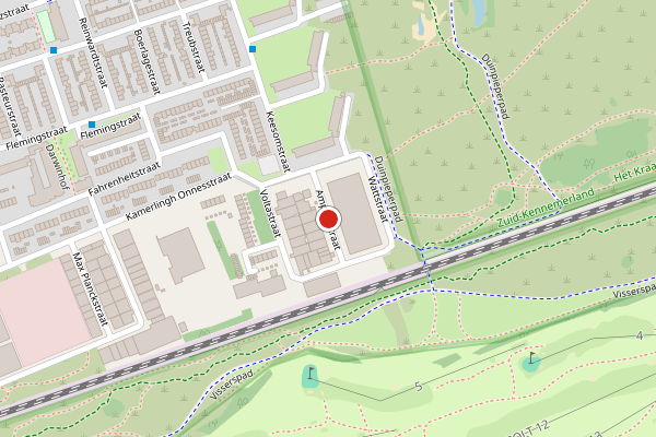 Brandweer-melding op Amperestraat, Zandvoort op 16 juni, kaart-overzicht