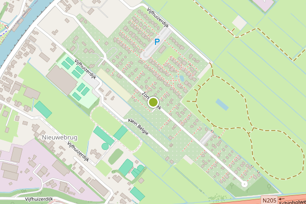 Ambulance-melding op Zonnehoek, Vijfhuizen op 16 juni, kaart-overzicht