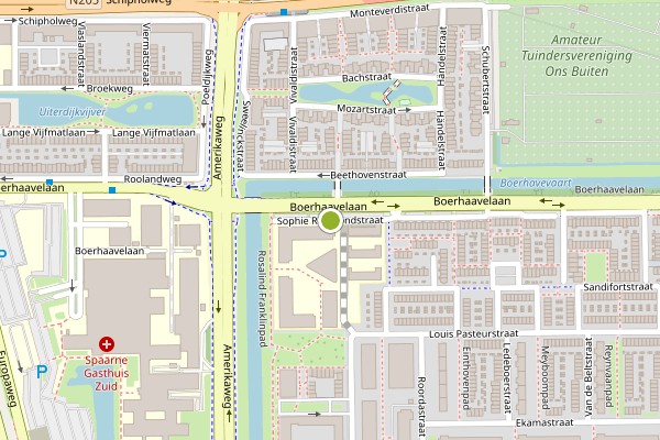 Ambulance-melding op Sophie Redmondstraat, Haarlem op 17 juni, kaart-overzicht
