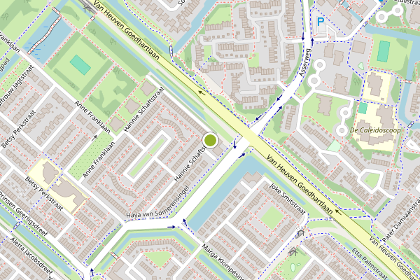 Ambulance-melding op Hannie Schaftstraat, Hoofddorp op 17 juni, kaart-overzicht
