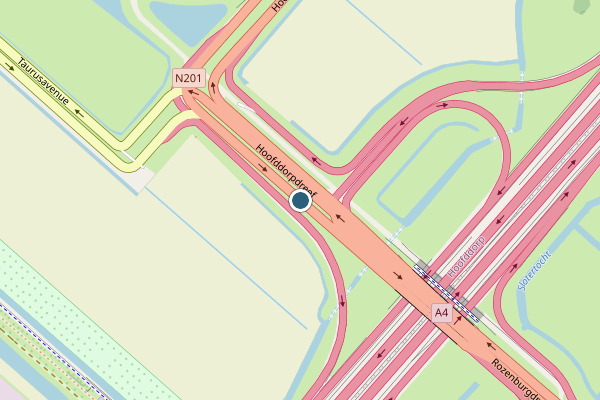 Politie-melding op N201 Li, Hoofddorp op 17 juni, kaart-overzicht