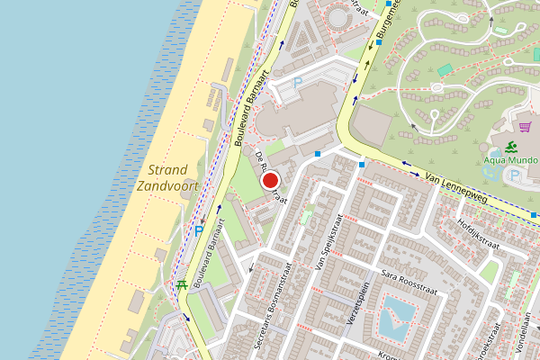 Brandweer-melding op de Ruyterstraat, Zandvoort op 18 juni, kaart-overzicht