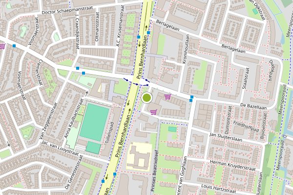 Ambulance-melding op Prinses Beatrixplein, Haarlem op 18 juni, kaart-overzicht
