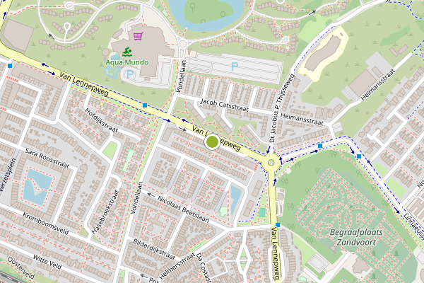 Ambulance-melding op van Lennepweg, Zandvoort op 19 juni, kaart-overzicht