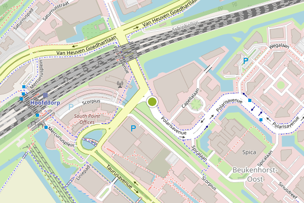 Ambulance-melding op Polarisavenue, Hoofddorp op 18 juni, kaart-overzicht