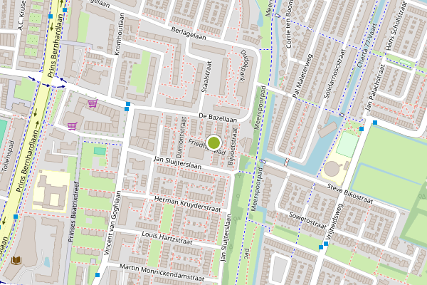 Ambulance-melding op Rietveldstraat, Haarlem op 20 juni, kaart-overzicht