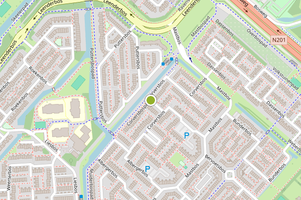 Ambulance-melding op Corversbos, Hoofddorp op 19 juni, kaart-overzicht