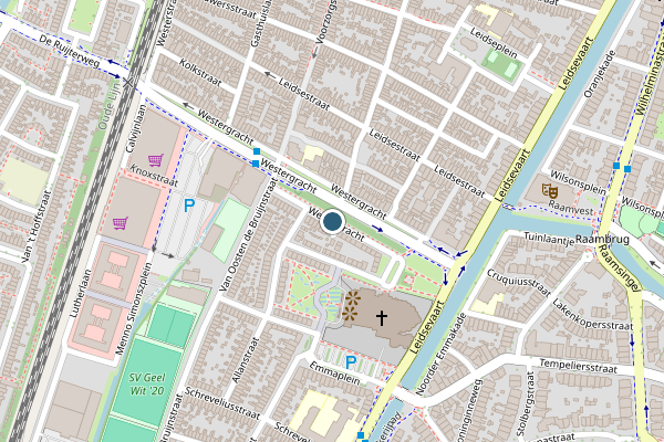 Politie-melding op Westergracht, Haarlem op 20 juni, kaart-overzicht