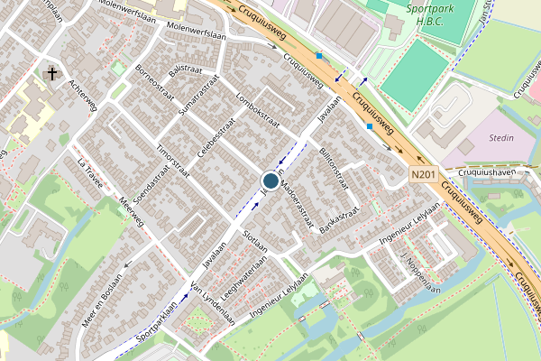 Politie-melding op Javalaan, Heemstede op 20 juni, kaart-overzicht