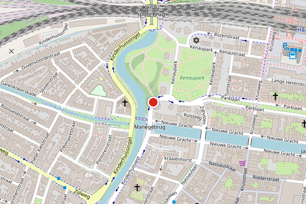 Brandweer-melding op Kenaupark, Haarlem op 21 juni, kaart-overzicht