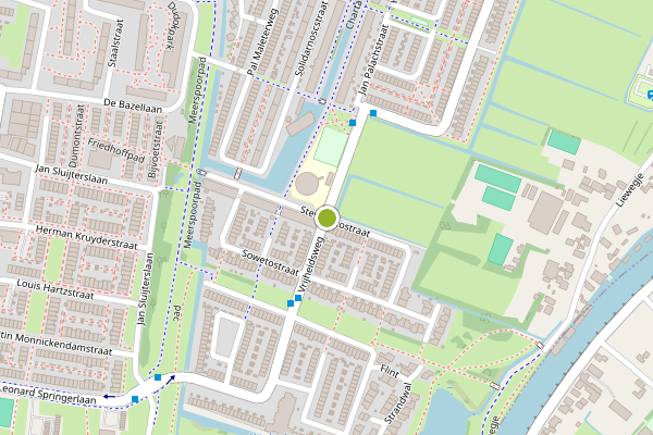 Ambulance-melding op Steve Bikostraat, Haarlem op 21 juni, kaart-overzicht
