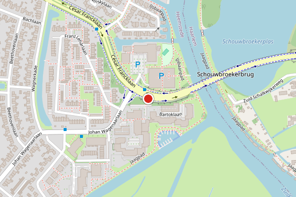 Brandweer-melding op Cesar Francklaan, Heemstede op 20 juni, kaart-overzicht