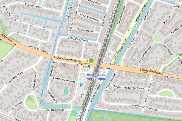 Ambulance-melding op Zandvoortselaan, Heemstede op 21 juni, kaart-overzicht
