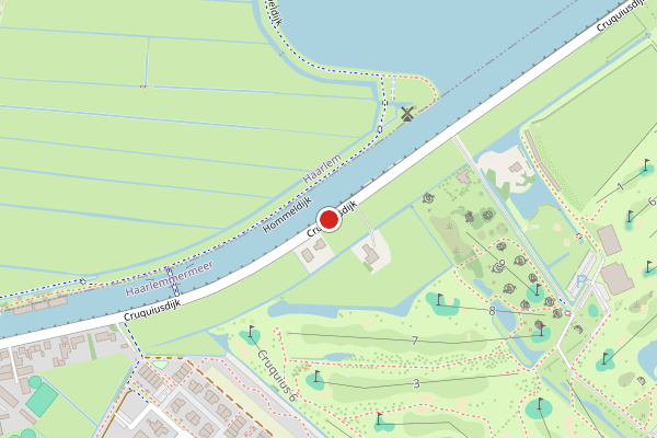 Brandweer-melding op Cruquiusdijk, Cruquius op 22 juni, kaart-overzicht