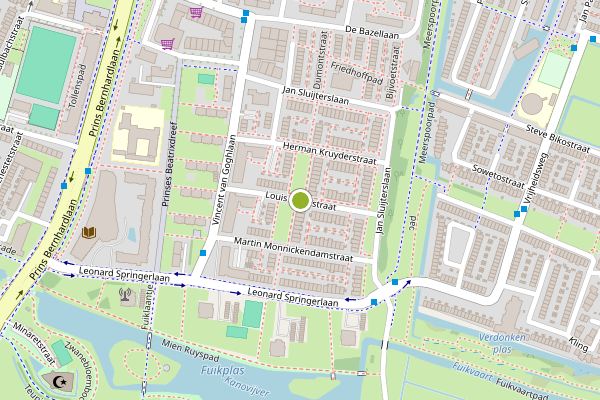 Ambulance-melding op Louis Hartzstraat, Haarlem op 22 juni, kaart-overzicht