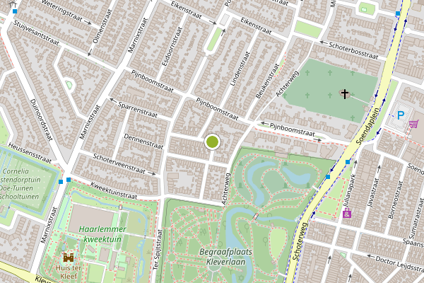 Ambulance-melding op Tweede Hogerwoerddwarsstraat, Haarlem op 22 juni, kaart-overzicht