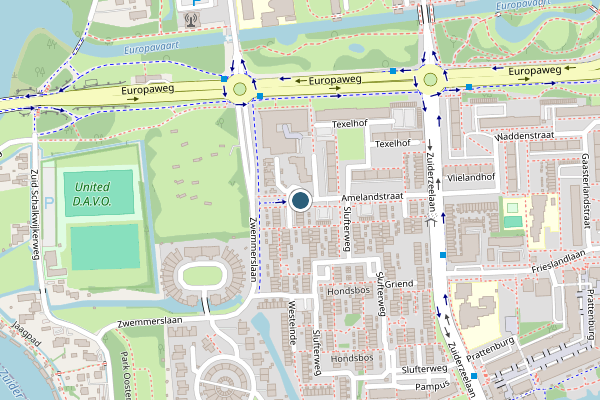 Politie-melding op Amelandstraat, Haarlem op 22 juni, kaart-overzicht