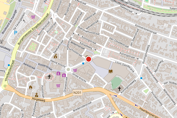 Brandweer-melding op Louis Davidsstraat, Zandvoort op 22 juni, kaart-overzicht