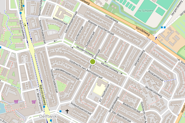 Ambulance-melding op Jan Luykenstraat, Haarlem op 22 juni, kaart-overzicht