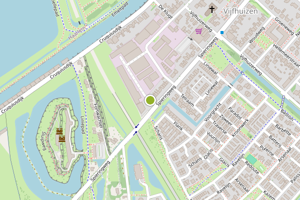 Ambulance-melding op Kromme Spieringweg, Vijfhuizen op 22 juni, kaart-overzicht