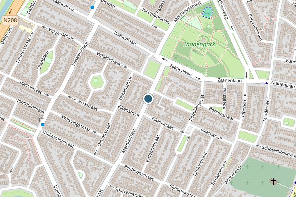 Politie-melding op Marnixstraat, Haarlem op 23 juni, kaart-overzicht