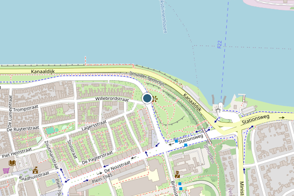 Politie-melding op IJmuiderstraatweg, IJmuiden op 23 juni, kaart-overzicht